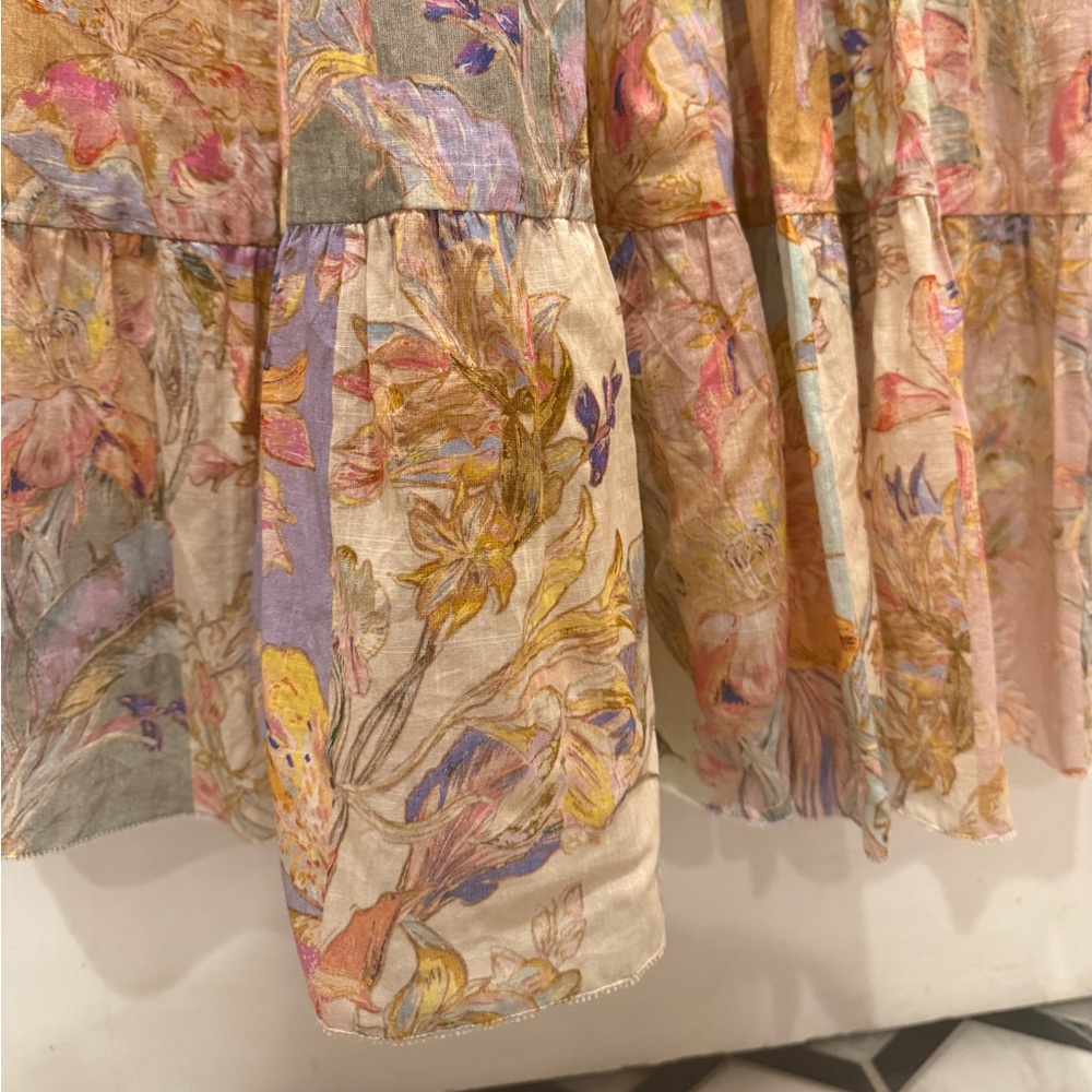 Zimmermann Maxi Patchwork Button Dress Size 4 (Xl) - image 6